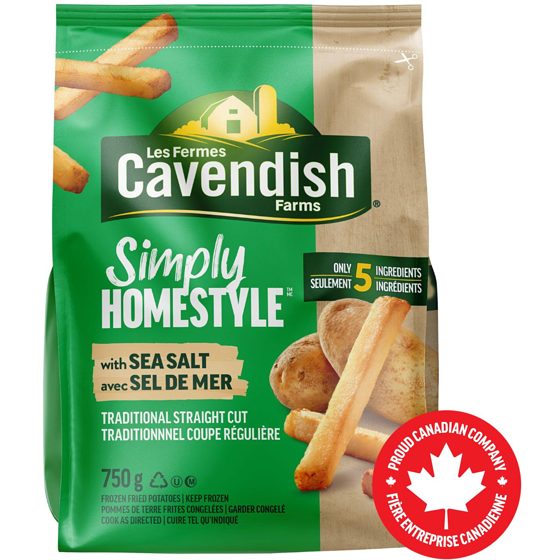 CAVENDISH FARMS Simply Homestyle Fries with Sea Salt 750 g, $0.73/100g
