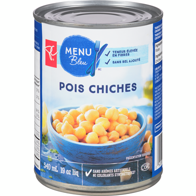 PC Menu Bleu Pois chiches  540 ml, 0,32 $/100ml