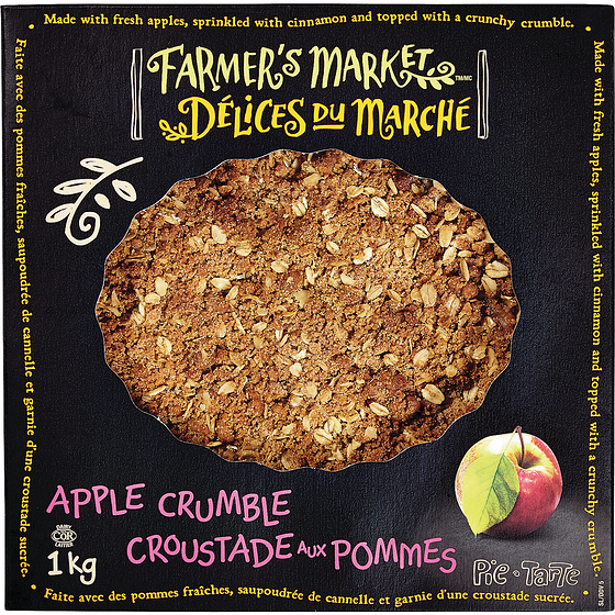 Farmer's Market Apple Crumble Pie 1 kg, $1.00/100g