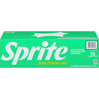 Sprite Soda Citron-Lime Fridge Pack Cannettes 12x355.0 ml, 0,21 $/100ml