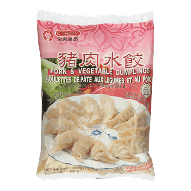 O’Tasty Dumplings au porc et aux légumes 567 g, 1,50 $/100g