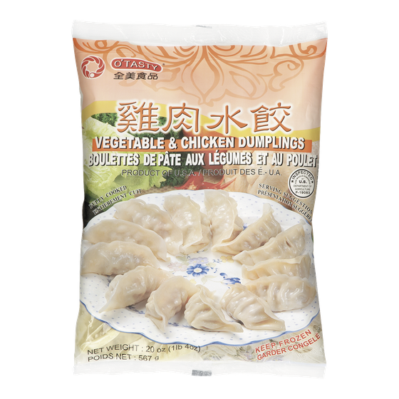 O’Tasty Dumplings au poulet et aux légumes 567 g, 1,50 $/100g