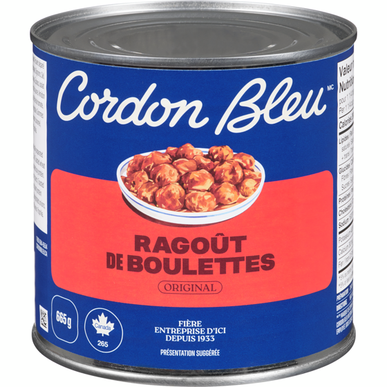Cordon Bleu Ragoût de boulettes original 665 g, 0,90 $/100g