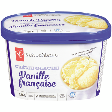 Crème glacée à la vanille française PC 