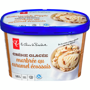 Crème glacée marbrée au caramel écossais PC