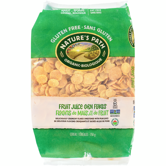 Nature’s Path Céréales biologiques Flocons de maïs au jus de fruit 750 g, 1,33 $/100g