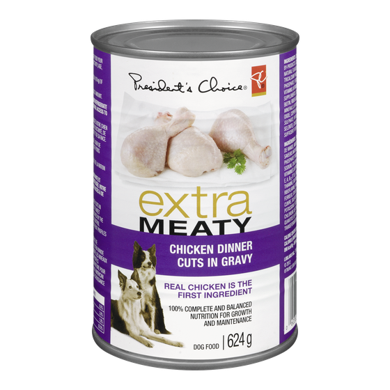 PC Extra Meaty Dog Food, Chicken Dinner Cuts In Gravy PC.ca