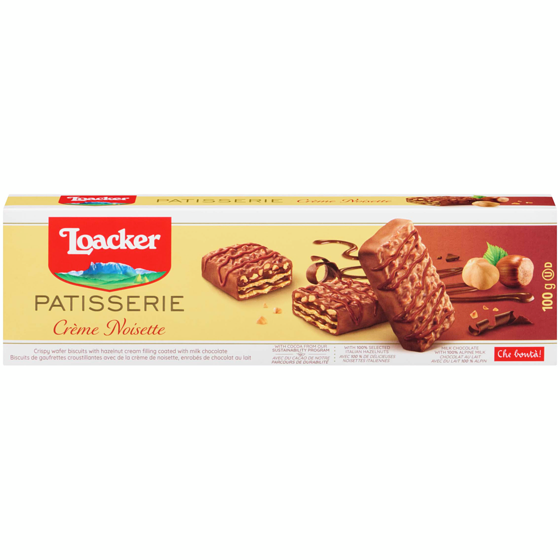 Loacker Cookies, Milk Chocolate Biscuits, Hazelnut Cream 100 g, $4.00/100g