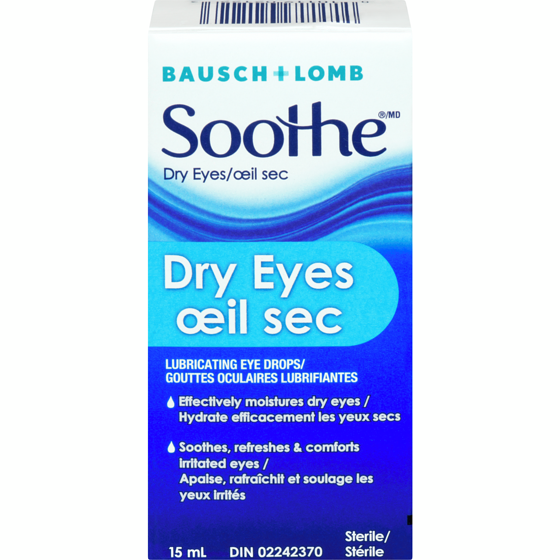 Bausch & Lomb Gouttes oculaires lubrifiantes pour yeux secs Moisture Eyes 15 ml, 46,67 $/100ml
