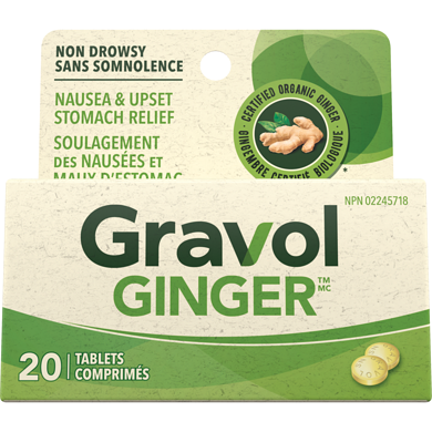 Gravol Ginger Tablets 20 ea, $0.45/1ea