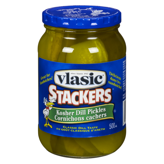 Vlasic Stackers Kosher Dill Pickles 500 ml, $1.40/100ml
