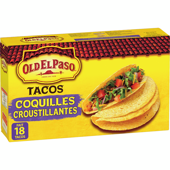 Old El Paso Coquilles croustillantes à Tacos 191 g, 2,35 $/100g