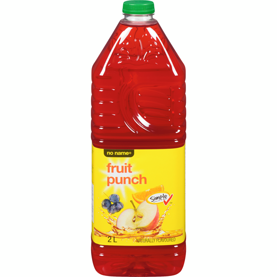 No Name Fruit Punch 2 l, $0.13/100ml