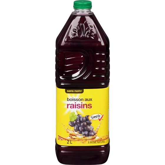 Sans Nom Boisson aux raisins 2 l, 0,11 $/100ml
