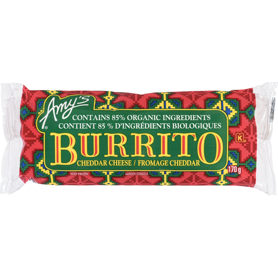 Amys Burrito, Cheddar Cheese 170 g, $2.79/100g