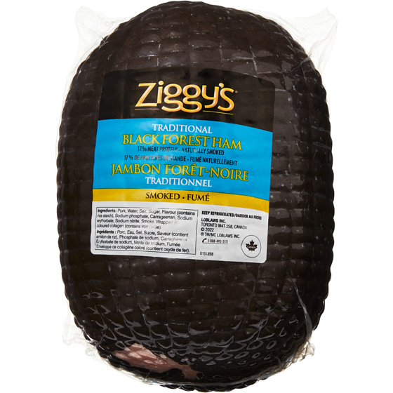 Ziggy’s Jambon forêt-noire traditionnel 33,90 $/1kg 15,38 $/1lb