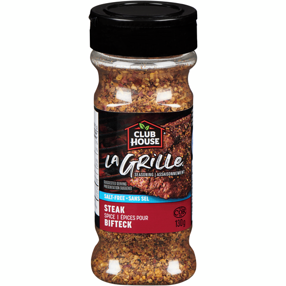Club House Epices Pour Biftek Assaisonnement, Sans Sel 130 g, 4,62 $/100g