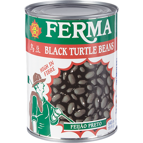 Ferma Black Turtle Beans 540 ml, $0.37/100ml