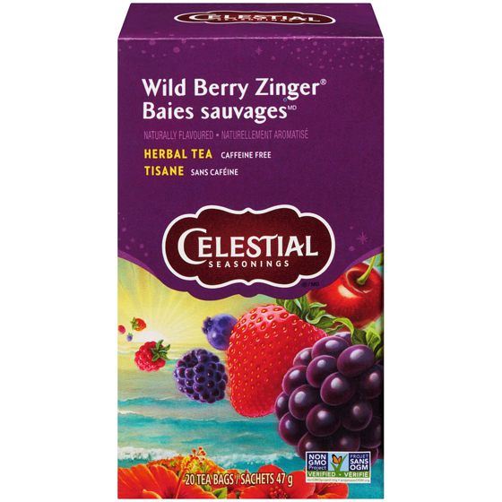 Celestial Seasonings Wild Berry Zinger Herbal Tea 20 ea, $0.30/1ea