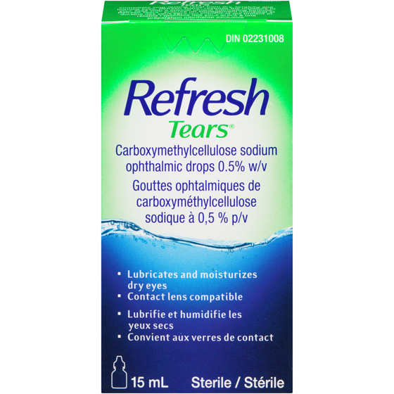 Refresh Gouttes oculaires lubrifiantes Tears avec purite 15 ml, 76,67 $/100ml