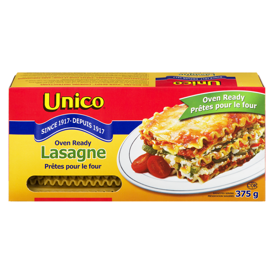 Unico Oven Ready Lasagne 375 g, $0.93/100g