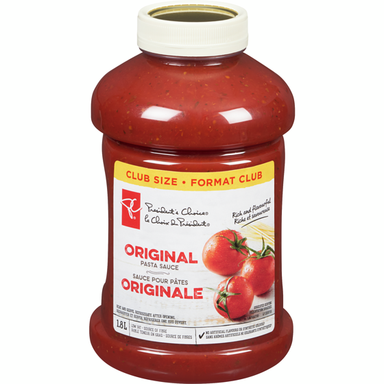 le Choix du Président Sauce pour pâtes originale 1.8 l, 0,56 $/100ml