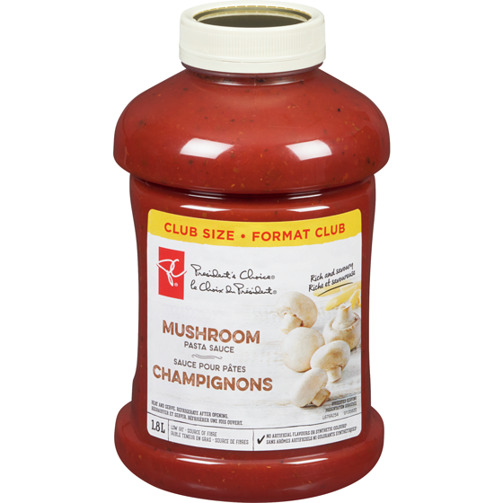 le Choix du Président Sauce pour pâtes aux champignons 1.8 l, 0,61 $/100ml