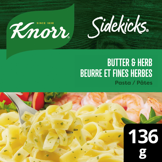 Knorr Sidekicks Pasta Side Dish Butter & Herb 136 g, $2.18/100g