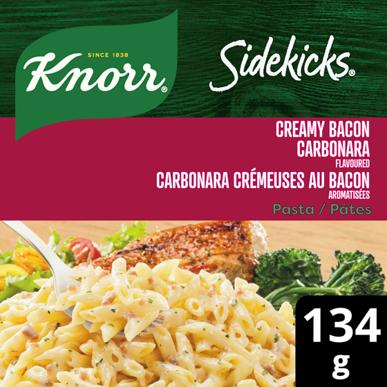 Knorr Plat d'Accompagnement de Pâtes Carbonara Crémeuses au Bacon 134 g, 1,49 $/100g
