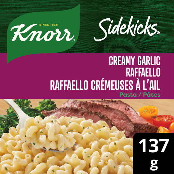 Knorr Sidekicks Plat d'Accompagnement de Pâtes Raffaello Crémeuses à l'Ail 137 g, 1,64 $/100g