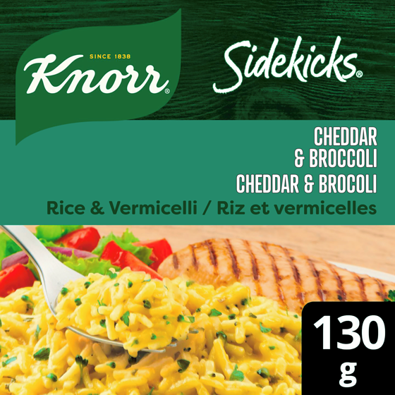Knorr Sidekicks Rice Side Dish Cheddar & Broccoli 130 g, $1.73/100g