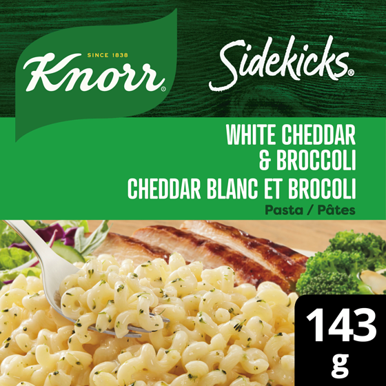 Knorr Plat d'Accompagnement de Pâtes rapide Cheddar Blanc et Brocoli  143 g, 1,57 $/100g