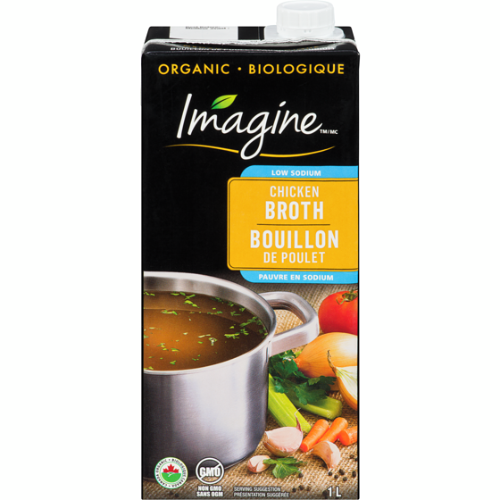 Imagine Organic Low Sodium Chicken Broth 1 l, $0.55/100ml