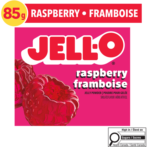 Jell-O Raspberry Jelly Powder Mix 85 g, $1.87/100g
