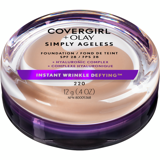 CoverGirl Fond de teint Simply Ageless FPS 28 205 Naturel crémeux 12 g, 1,67 $/1ch
