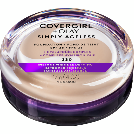 CoverGirl Fond de teint Simply Ageless FPS 28 205 Beige classique 12 g, 1,67 $/1ch