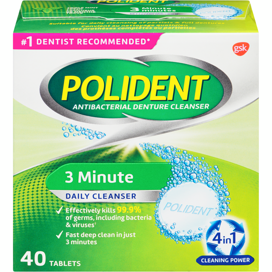 Polident 3 Minute Tablets 40 ea, $0.17/1ea