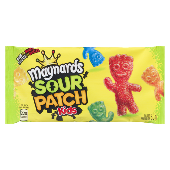 Maynards SOUR PATCH KIDS Original Sour Gummy Candy 60 g, $2.98/100g