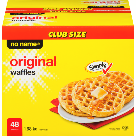 No Name Original Waffles 1680 g, $0.68/100g