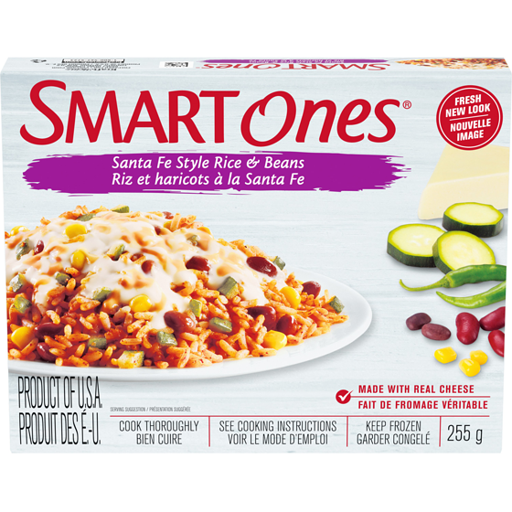 Smart Ones Santa Fe Style Rice & Beans Frozen Meal 255 g, $1.76/100g