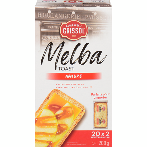 Grissol Boulangerie Grissol Melba Toast Original 200 g, 2,25 $/100g