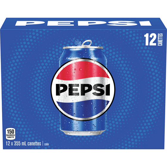 Pepsi Boissons gazeuses, 12 cannettes 12x355.0 ml, 0,21 $/100ml