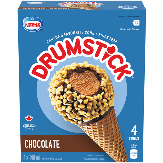 Nestlé Drumstick Chocolate Cones 4x140.0 ml, $0.98/100ml