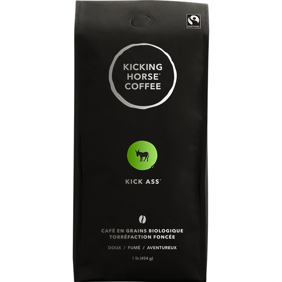Kicking Horse Café En Grains Biologique Équitable Torréfaction Foncée, Kick Ass 454 g, 5,50 $/100g