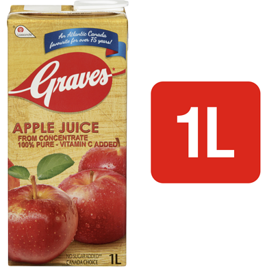 Graves Apple Juice 1 l, $0.26/100ml
