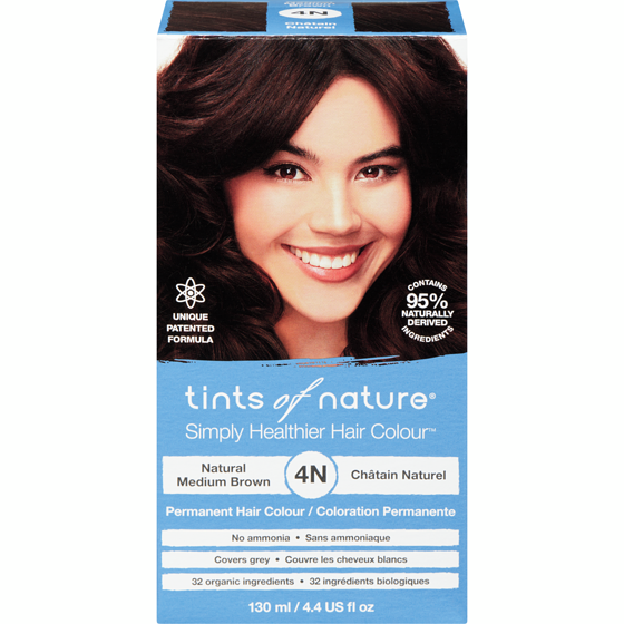 Tints of Nature Hair Colour, Natural Medium Brown 4N 130 ml, $16.15/100ml