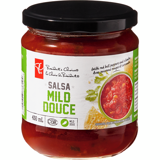 President's Choice Mild Salsa 430 ml, $1.04/100ml