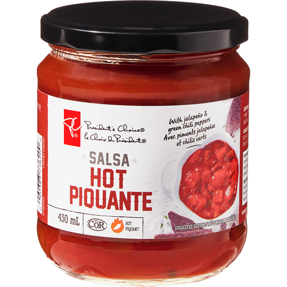 President's Choice Hot Salsa 430 ml, $1.16/100ml