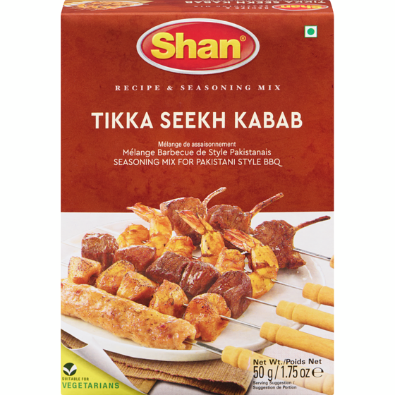 Shan Brochette Tikka Seekh barbecue 50 g, 3,98 $/100g