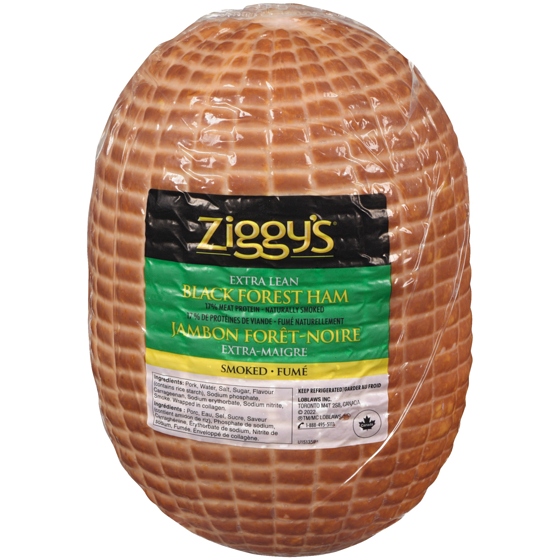 Ziggy’s Jambon forêt-noire extra maigre 33,90 $/1kg 15,38 $/1lb